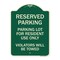 Signmission Reserved Parking Reserved Parking Lot for Resident Use Violators Towed Alum, 24" x 18", G-1824-23040 A-DES-G-1824-23040 - alternate 1